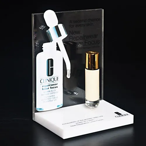 C1002 Clinique-Style Skincare Acrylic POS Countertop Display Stand
