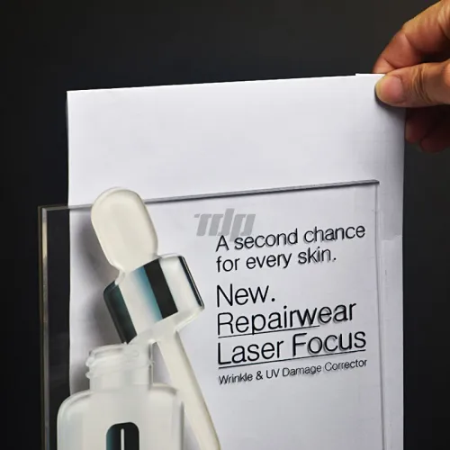 C1002 Clinique-Style Skincare Acrylic POS Countertop Display Stand