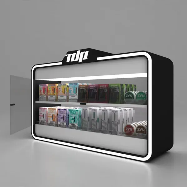 S1030 Premium Two-Tier Acrylic Illuminated Display Stand for Tobacco Shops