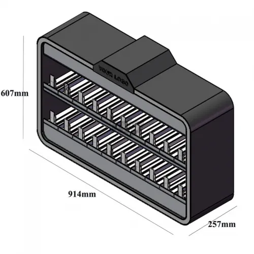 S1030 Premium Two-Tier Acrylic Illuminated Display Stand for Tobacco Shops