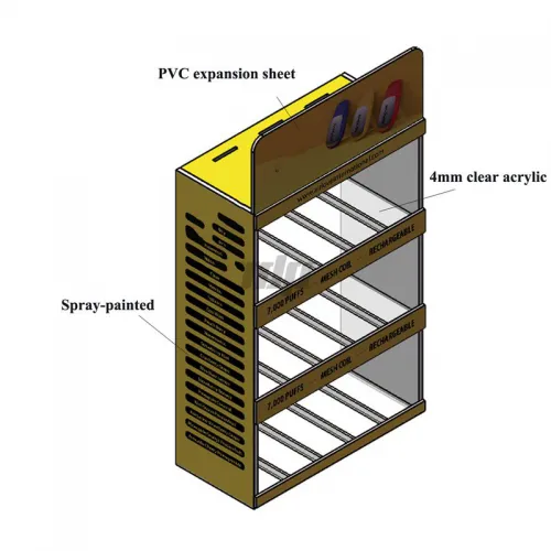 S1031 Modular PVC & Acrylic E-Cigarette Display Stand