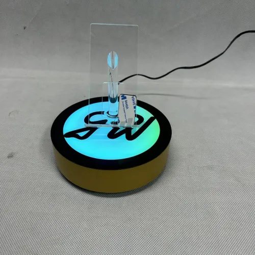 custom Round Countertop LED Vape Display 