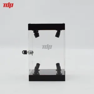 Acrylic LED Light Rear Mirror Rotating Figure Case