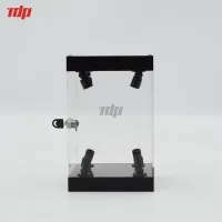 Acrylic LED Light Rear Mirror Rotating Figure Case