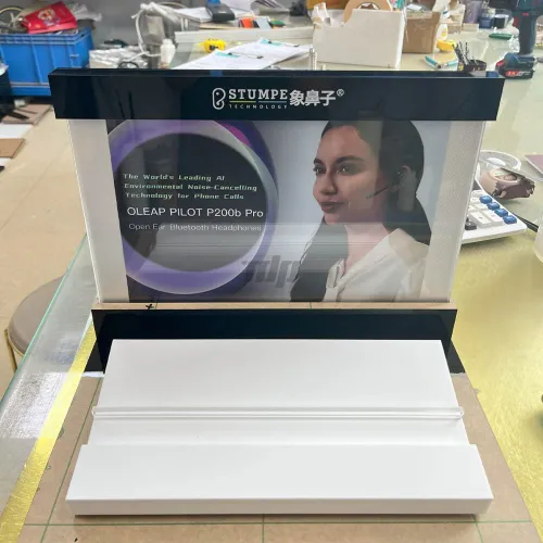 E1005 Custom Acrylic Open Ear Bluetooth Headphone Display Stand