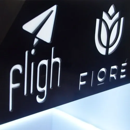 flight logo custom acrylic vape display stand - branded e-cig POSM fixture