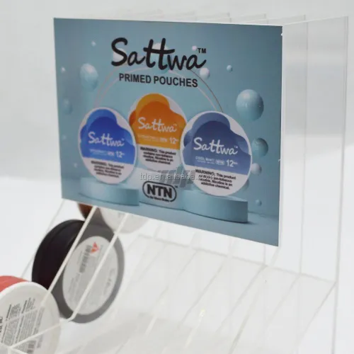 S1021 Portable Sliding-Access Acrylic Nicotine Pouch Display Stand