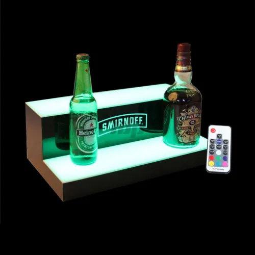 Remote - controlled color - changing LED light up liquor display stand for bar beer & spirits