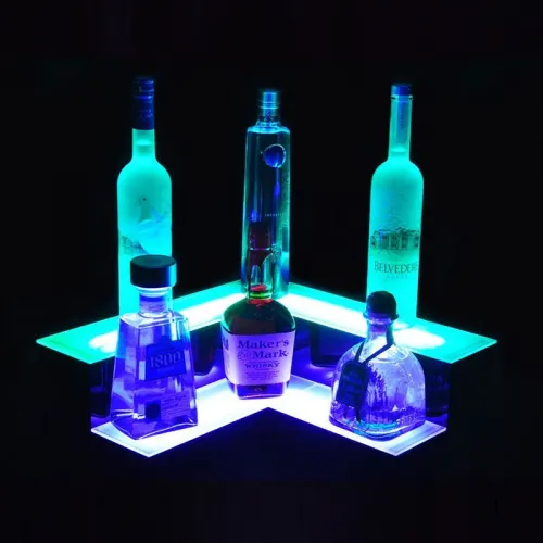 V - shaped multi - color LED light up liquor stand creative bar spirits showcase