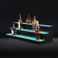 W1001 Custom Illuminated Tiered Liquor Stand