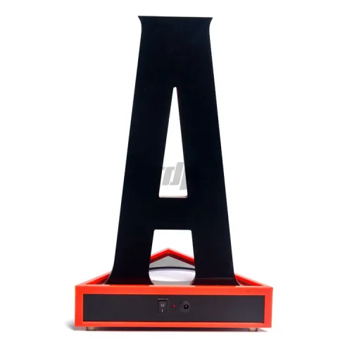 Illuminated alcohol bottle showcase (red & black)