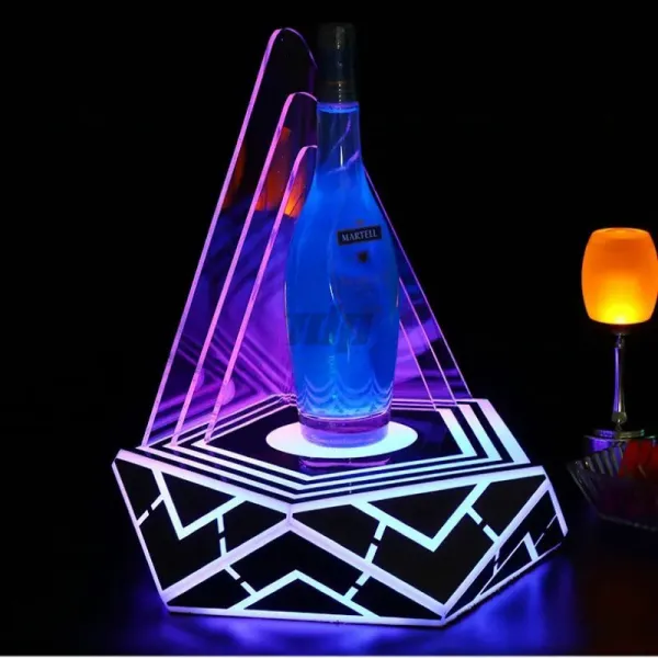 W1008 LED Light Up Custom Liquor Bottle Display Stand