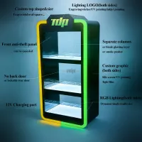 S1001 Acrylic Vape Display Stand - LED Lighted Countertop/Electronic Cigarette POS Display Rack for Retail Shop