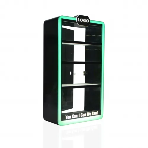 black green layered acrylic vape display rack - retail e-cig POS display stand