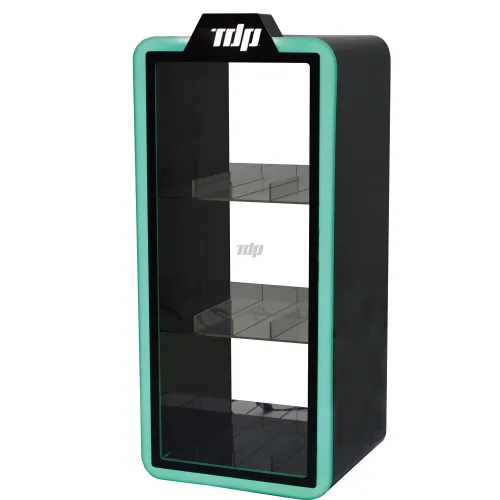 black green narrow acrylic vape display stand - compact e-cig POS display