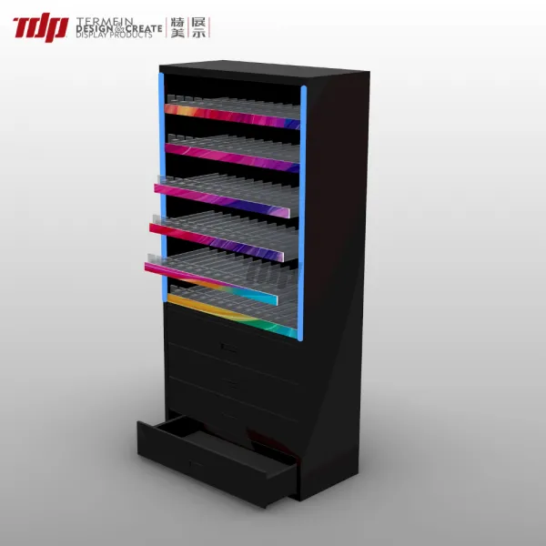 S1042 Illuminated Tobacco Display Rack &ndash; LED Lighted Retail Shelf for Convenience Stores