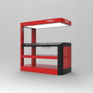 M1002 THORAX Heavy Duty Metal Tool Display Rack - Industrial Hardware Shelving for Retail Stores