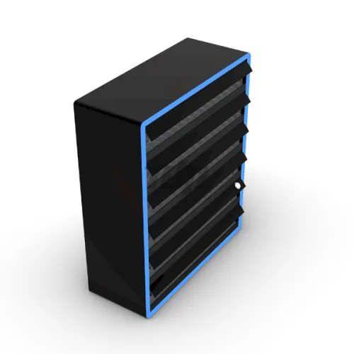 S1043 Compliant LED-Lit Tobacco Display Rack with Linked Doors - Heavy Duty Metal Floor Standing Cigarette Shelf
