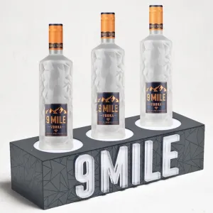 W1009 9MILE Custom LED Liquor Bottle Display Stand