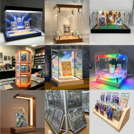 Custom Trading Card Display Stand, Graded Card Display Case With LED