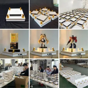 Custom LED Action Figure Display Stand with Spotlights