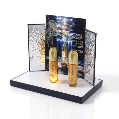 C1007 LED Acrylic Cosmetic Display Stand with Poster