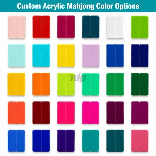 Acrylic mahjong custom color selection chart