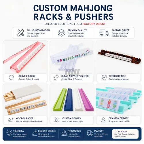 Custom American mahjong racks and pushers