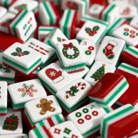 Custom Christmas Acrylic American Mahjong Tiles for Wholesale Gift Brands