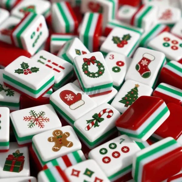 Custom Christmas Acrylic American Mahjong Tiles for Wholesale Gift Brands