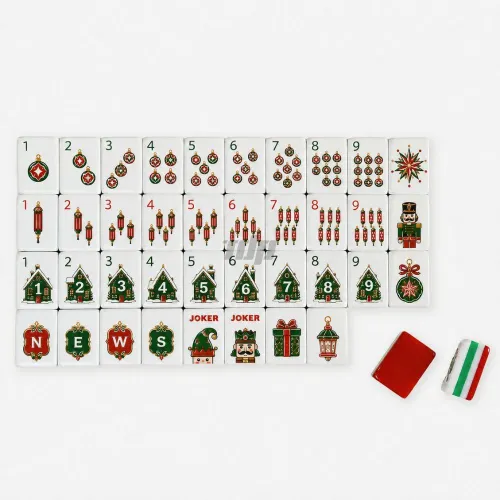 Full set Christmas custom American mahjong acrylic tiles with winds and jokers