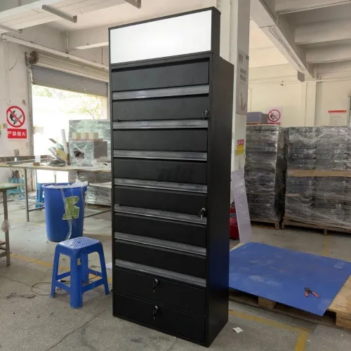 custom metal cigarette display cabinet factory sample