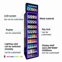 Custom LED Screen Cigarette Display Cabinet
