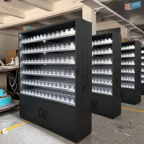 custom behind counter cigarette display cabinets