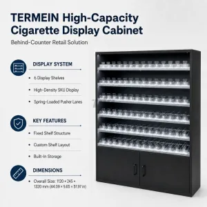 Custom Behind-Counter Cigarette Display Cabinet