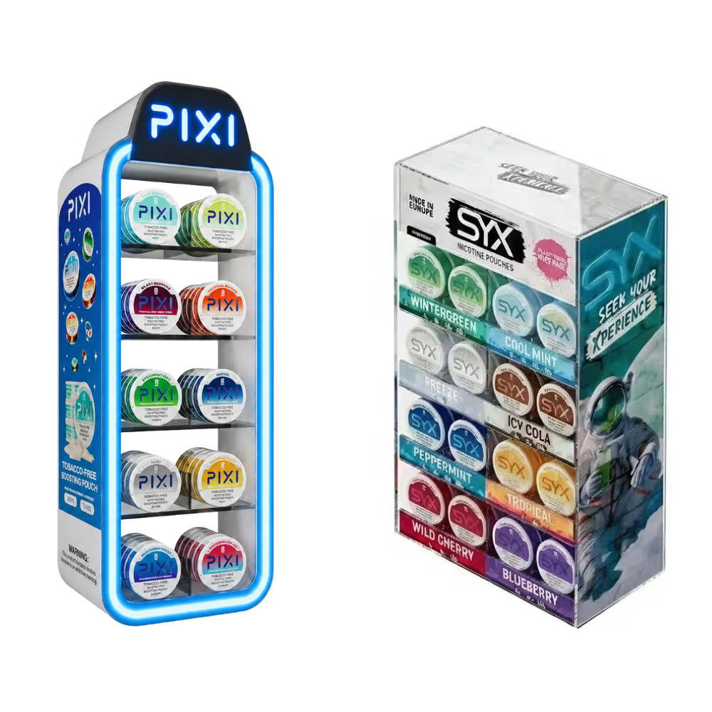 Using Brand Colors and Replaceable Graphics on a Custom Snus Display