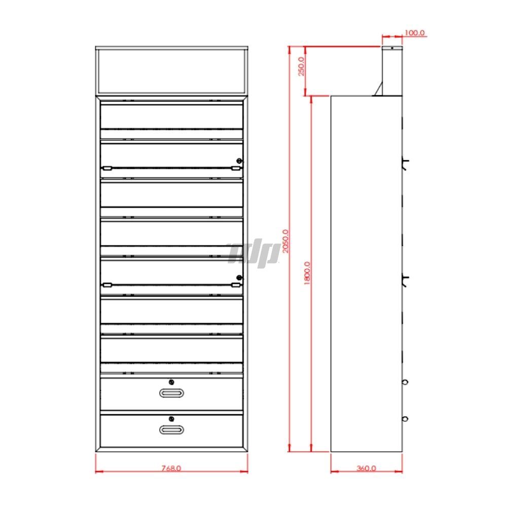 Custom Floor-Standing Cigarette Display Cabinet